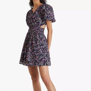 French Connection Floral Puff Sleeve Mini Dress - Small / US 2